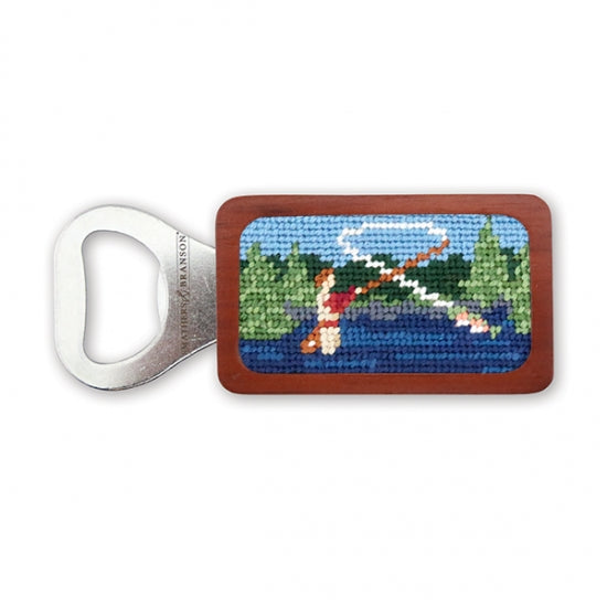 Fly Fishing Needlepoint Bottle Opener by Smathers & Branson - Lake Effect