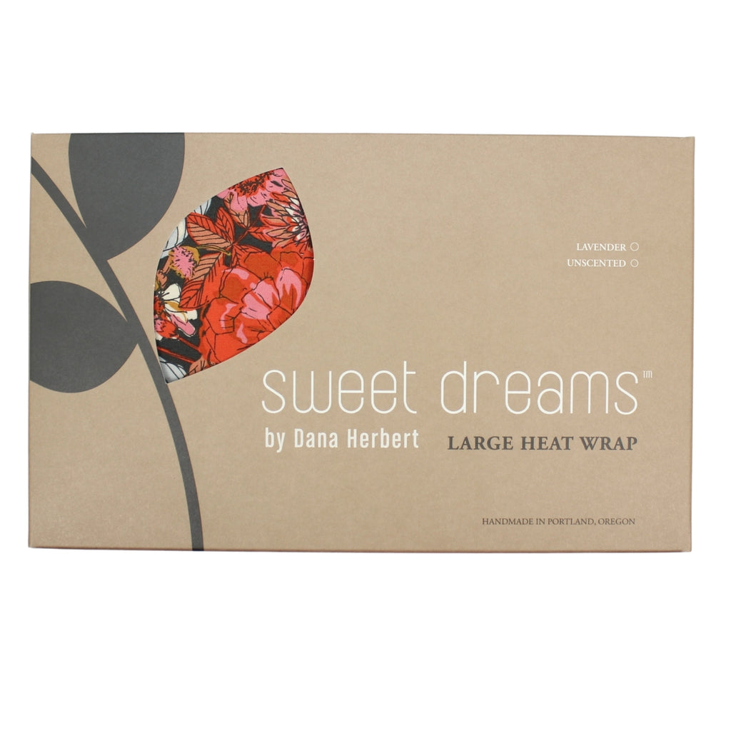 Large Heat Wrap- Cream and Pink Floral - Lake Effect