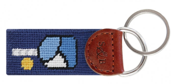 Pickleball Needlepoint Keyfob - Lake Effect