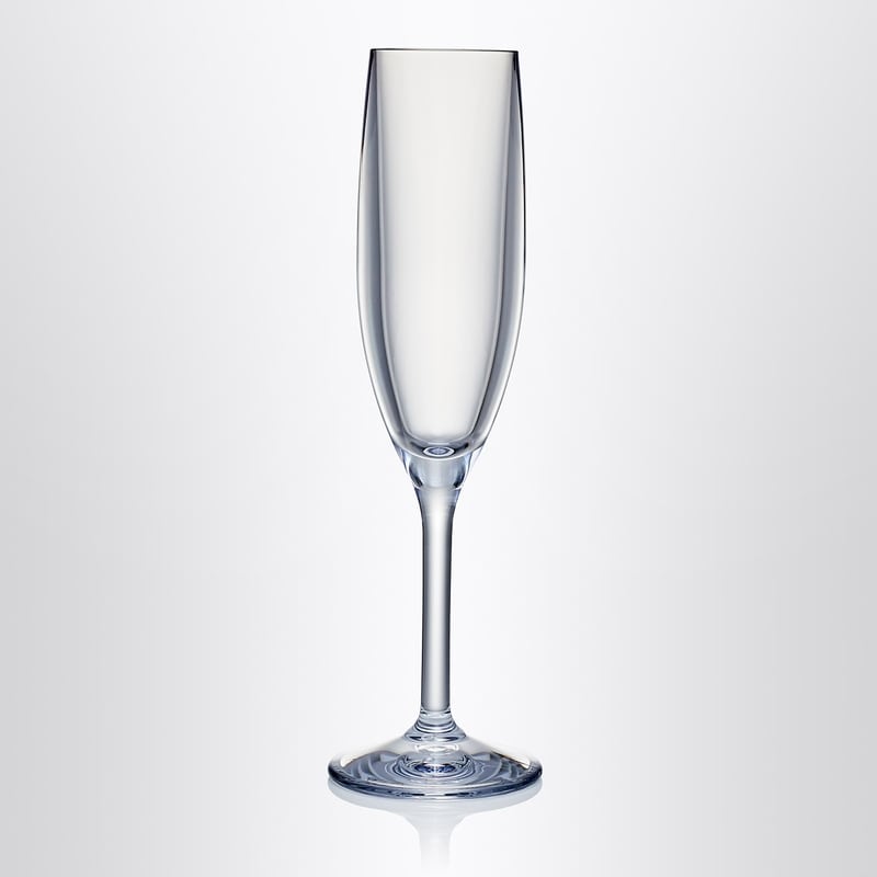 Design+ Champagne Flute- Virtually Unbreakable - Lake Effect