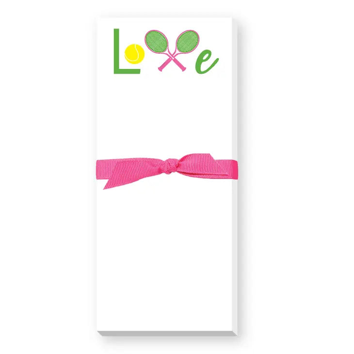 Love Tennis Skinnie Notepad - Lake Effect