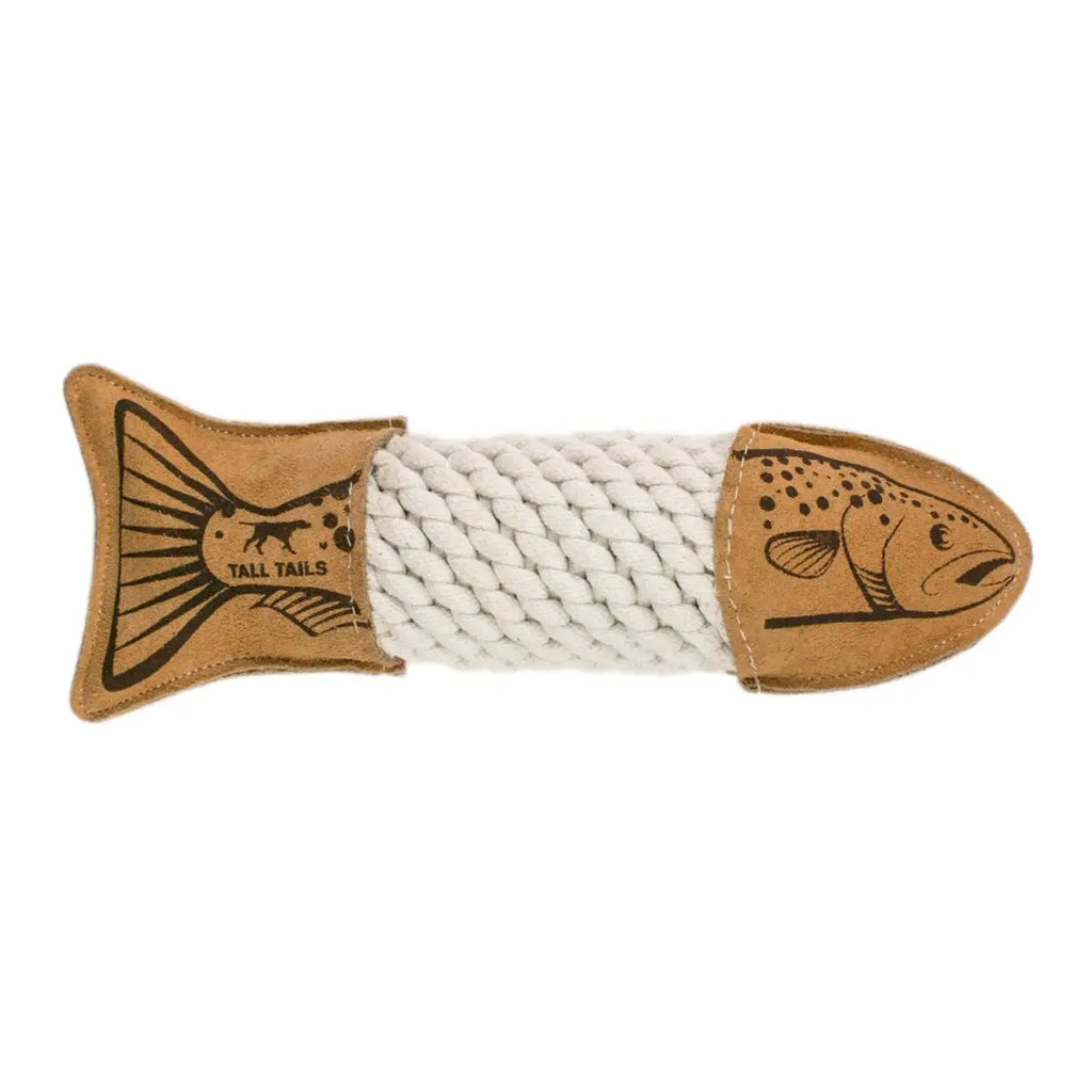 Natural Leather Trout Tug Toy - Lake Effect