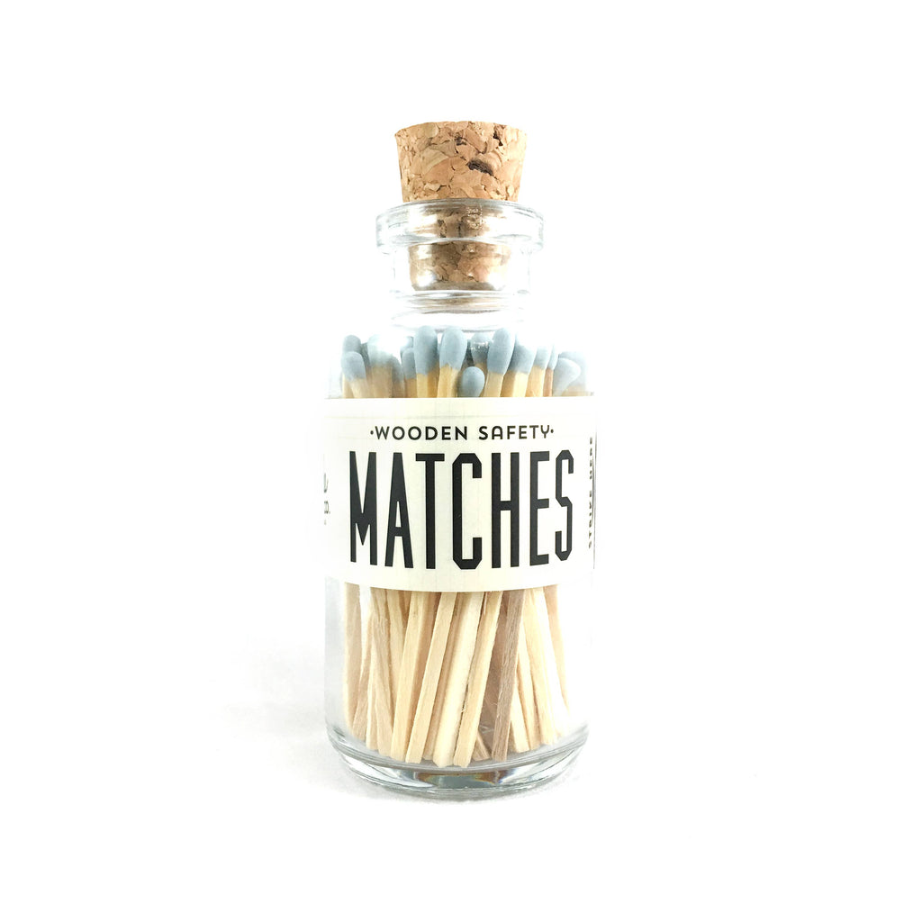 Grey Mini Vintage Apothecary Matches - Lake Effect