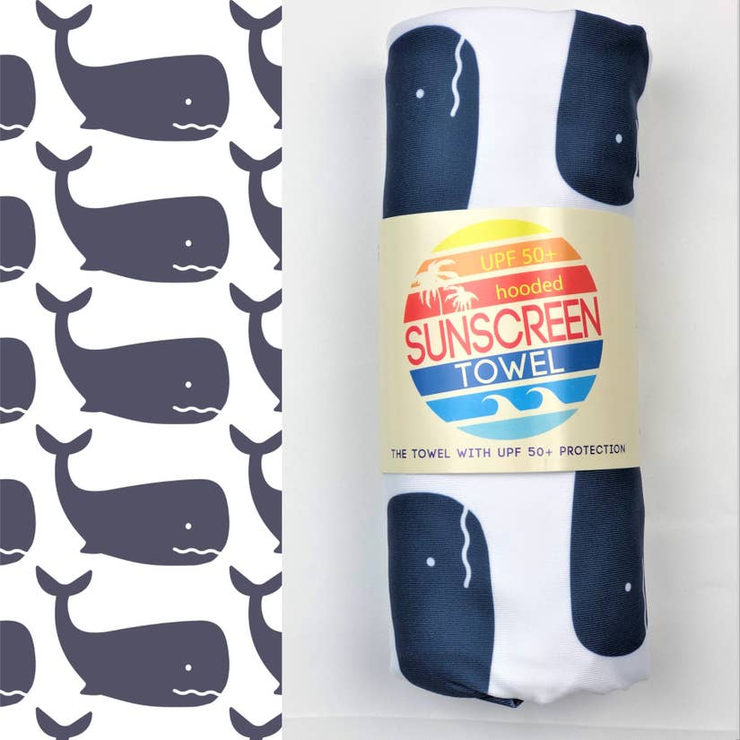Hooded UPF Kids Towel by Luv Bug - Lake Effect