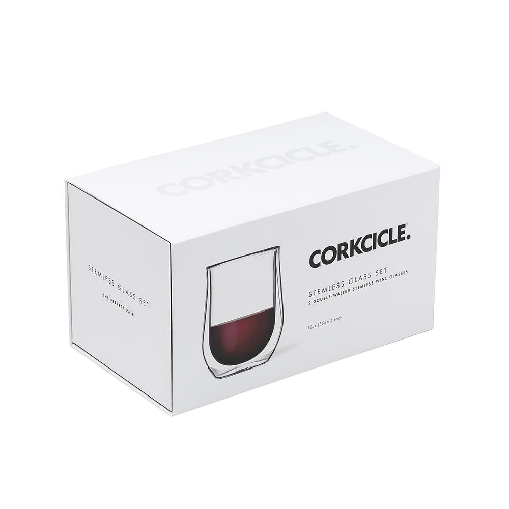 Corkcicle Stemless Wine Glass Set of 2 - Lake Effect