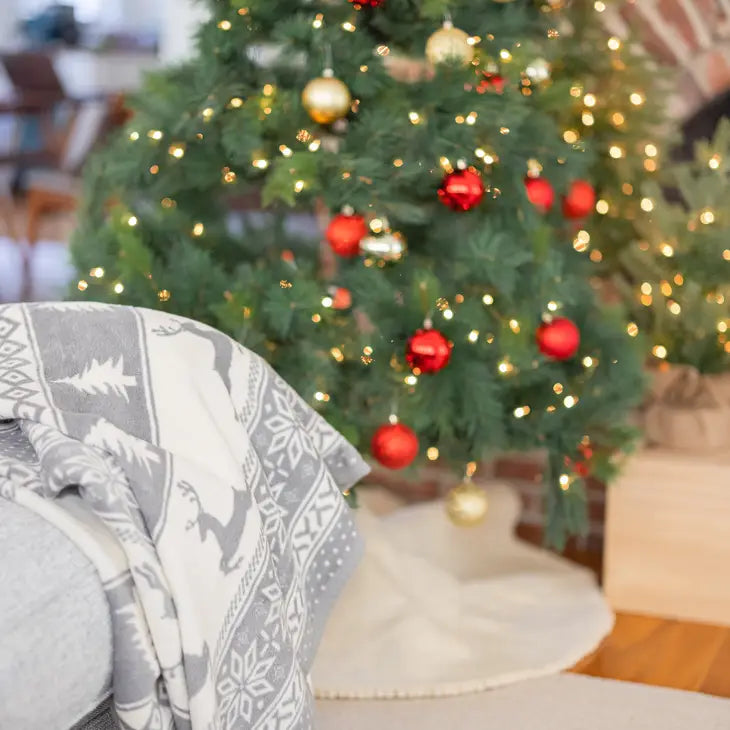 Winter Wonderland Grey Blanket by ChappyWrap - Lake Effect