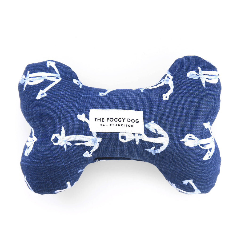 Down By The Sea Dog Bone Squeaky Toy by Foggy Doggy - Lake Effect