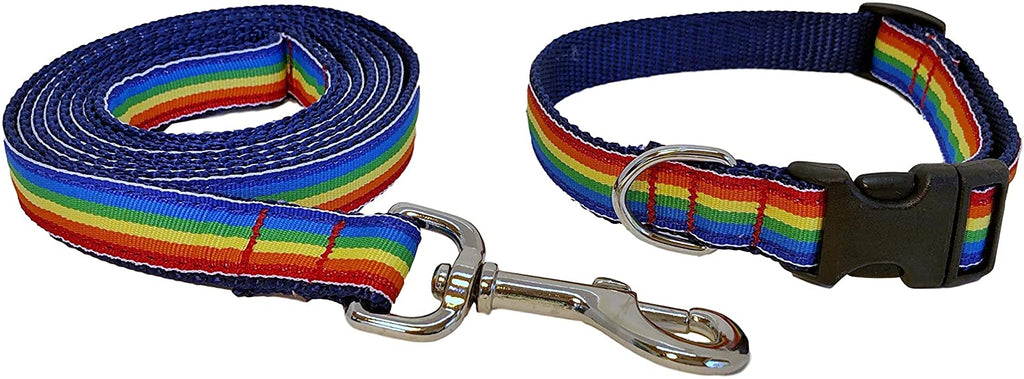 Rainbow Dog Collar and/or Leash by Preston - Lake Effect