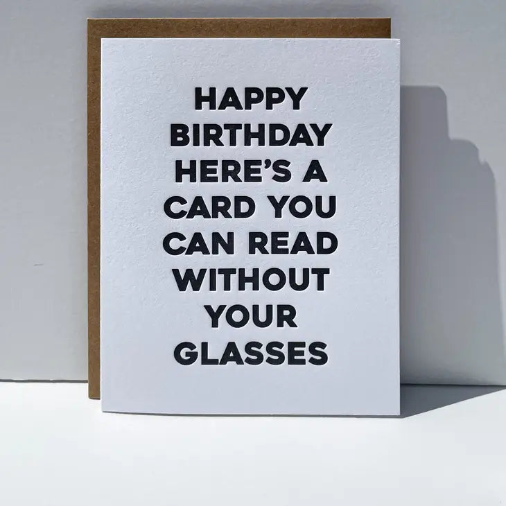 Glasses Birthday Card - Lake Effect
