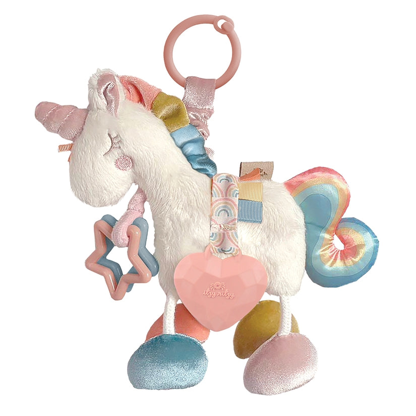 Link & Love Unicorn Activity Plush Teether Toy - Lake Effect