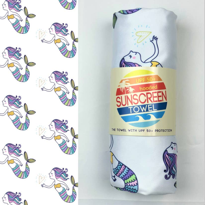 Hooded UPF Kids Towel by Luv Bug - Lake Effect