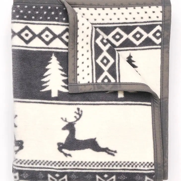 Winter Wonderland Grey Blanket by ChappyWrap - Lake Effect
