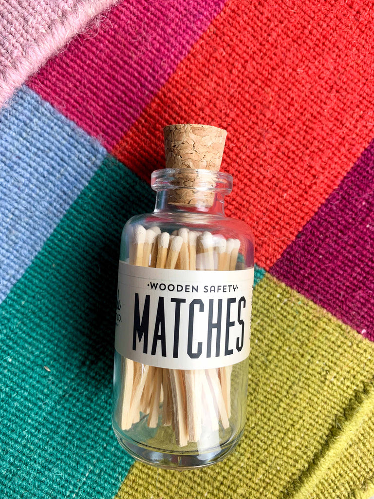 White Small Vintage Apothecary Matches - Lake Effect