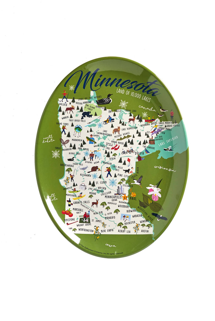 Minnesota 16" Melamine Platter - Lake Effect