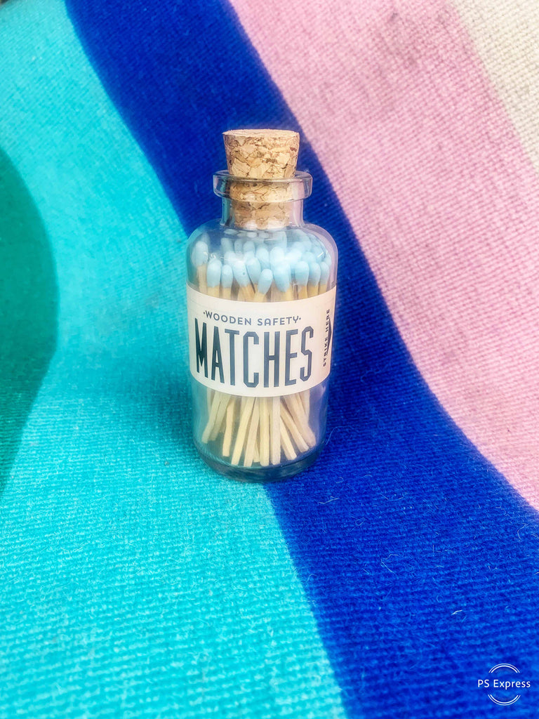 Powder Blue Mini Vintage Apothecary Matches - Lake Effect