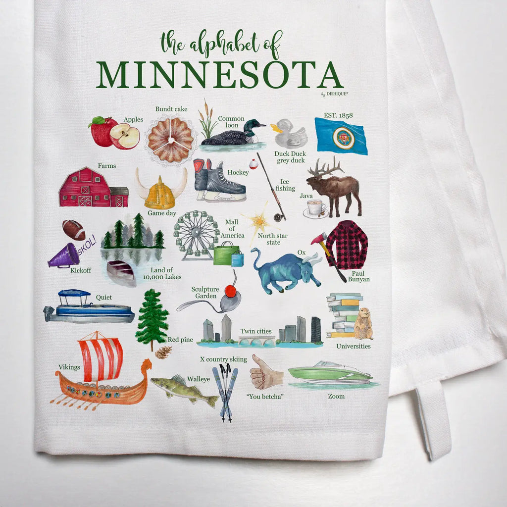 MN Alphabet Bar Towel - Lake Effect