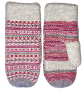 Women's Fairisle Mittens - Lake Effect