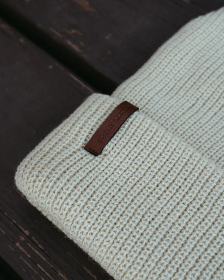 Waffle Knit Beanie- Oatmeal by Great Lakes Co - Lake Effect