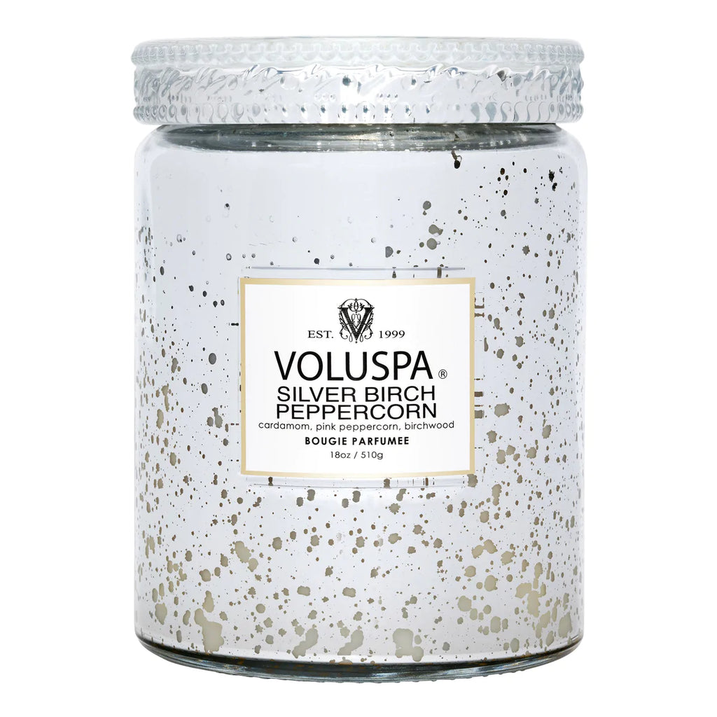 Silver Birch Peppercorn Large Jar Candle by Voluspa - Lake Effect