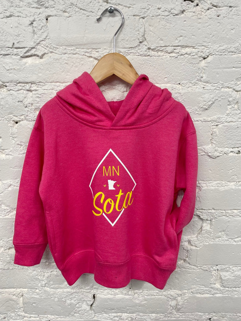 Mays MN Sota Triangle Toddler Hoodie- Pink - Lake Effect