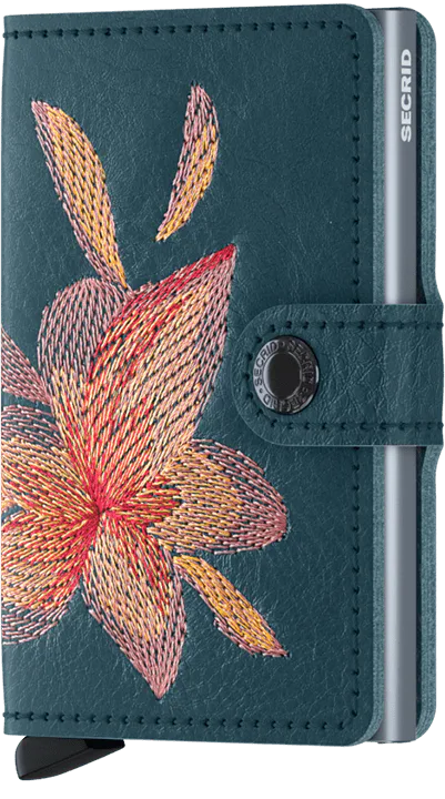 Secrid Stich Mini Wallet- Magnolia Petrolio - Lake Effect