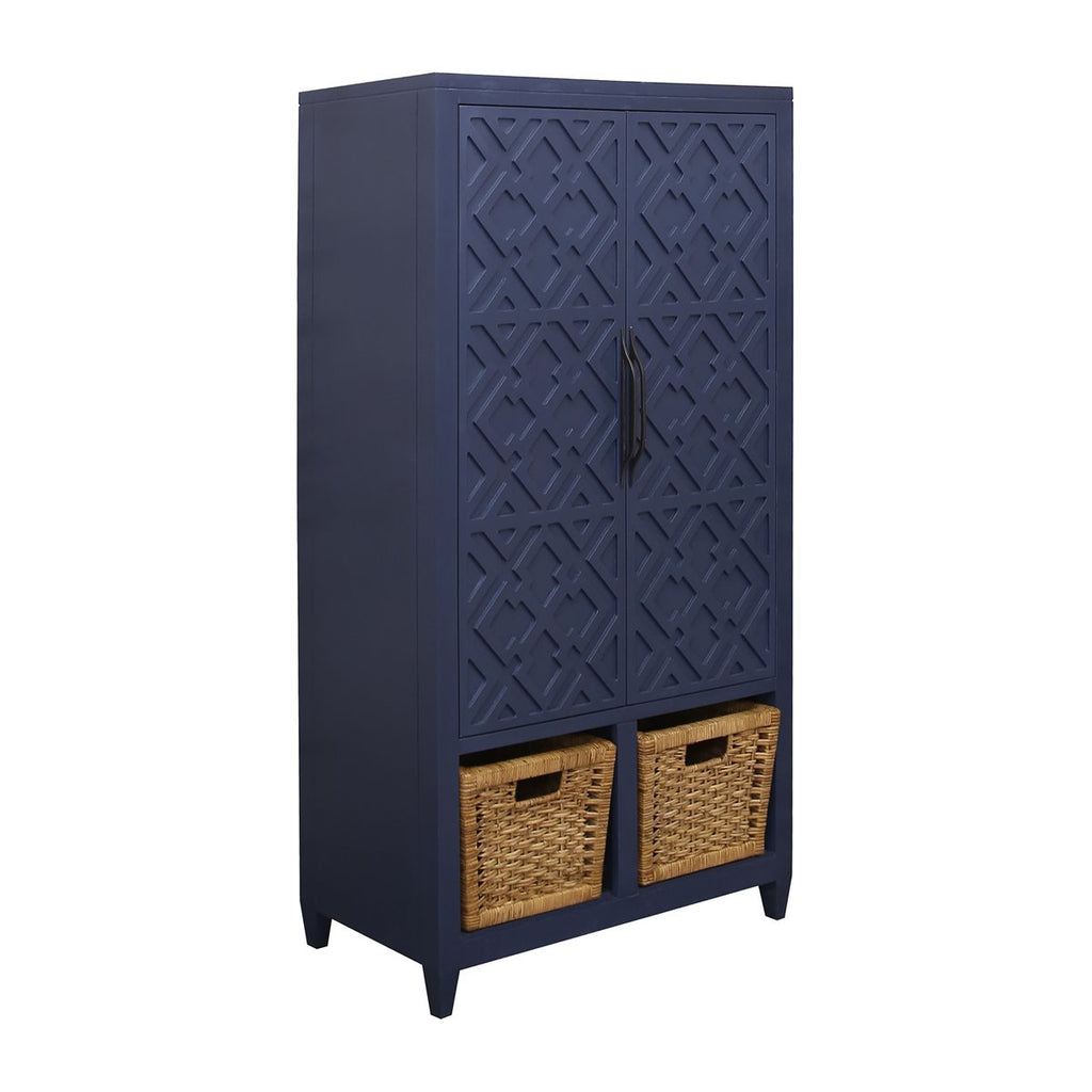 Topher 2 Door Cabinet- Indigo - Lake Effect
