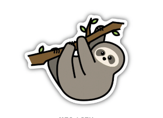 Hanging Sloth Sticker - Lake Effect