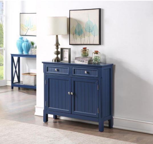 Navy Two Drawer Cabinet - Lake Effect