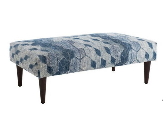 Odyssey Blue Tapered Rug Ottoman by Annie Selke - Lake Effect