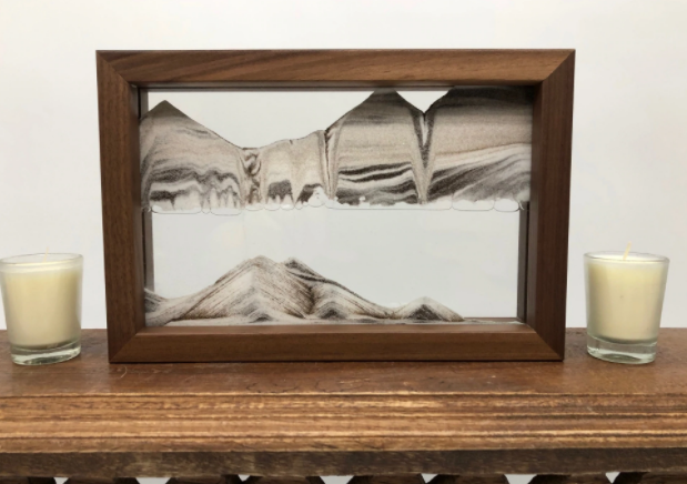 Horizon Walnut Moving Sand Art - Lake Effect
