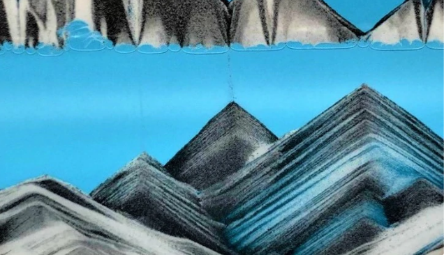 Window Diver Moving Sand Art - Lake Effect