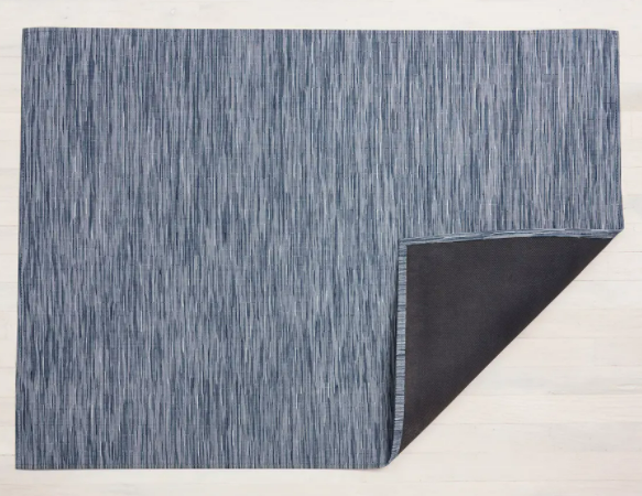 Chilewich Bamboo Woven Floor Mat- Rain - Lake Effect