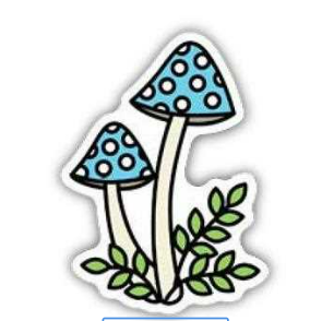 Blue Mushroom Sticker - Lake Effect