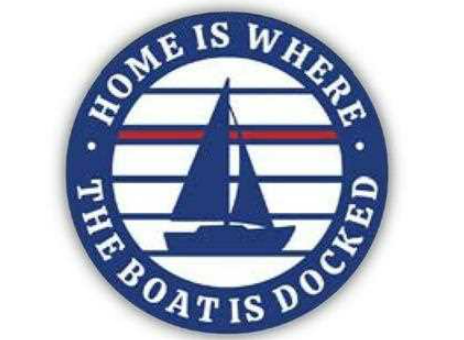 Home is Where the Boat is Docked Sticker - Lake Effect