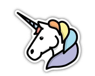 Unicorn Head Sticker - Lake Effect