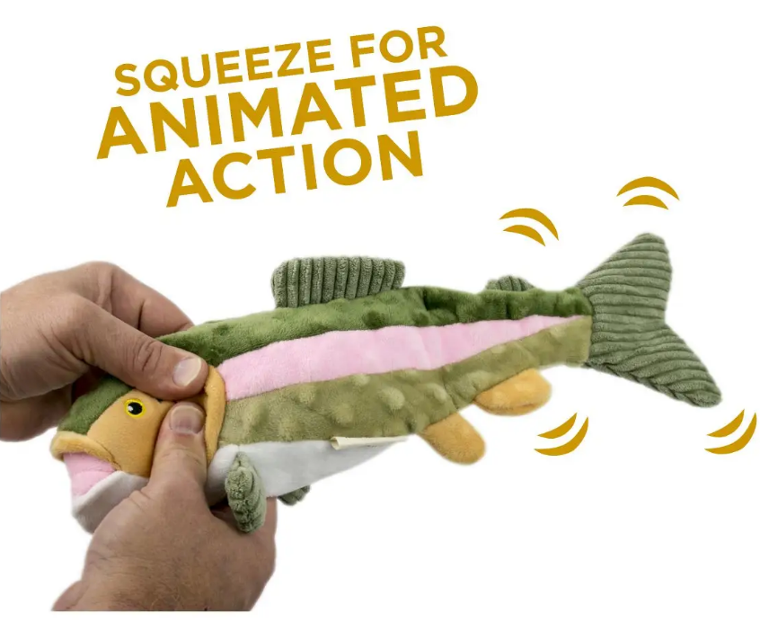 Animated Trout Dog Toy by Tall Tails - Lake Effect