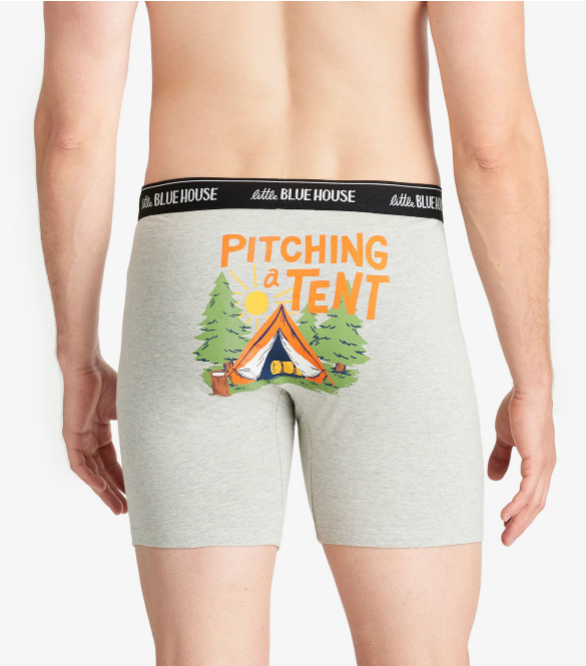 Pitching A Tent Men's Boxer Briefs - Lake Effect