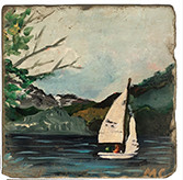 Marble Coaster- Single Sail Boat - Lake Effect