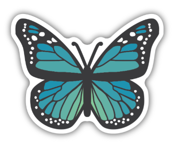 Blue Butterfly Sticker - Lake Effect