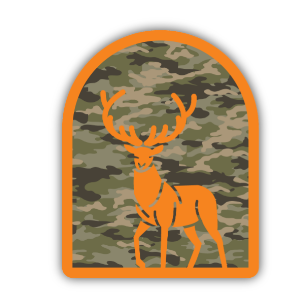 Camo Orange Deer Sticker - Lake Effect