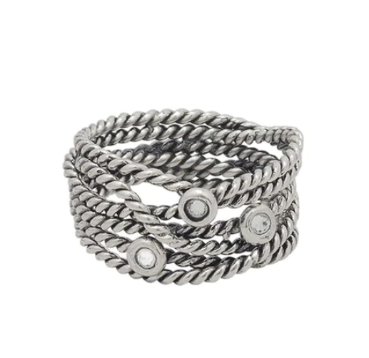 Points of Light Ring- Size 7 by Waxing Poetic - Lake Effect