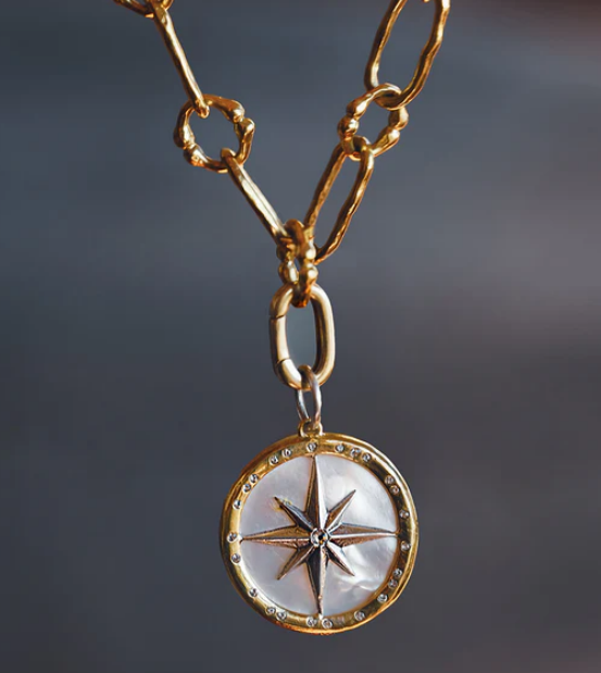Rose of the Winds Compass Pendent by Waxing Poetic - Lake Effect