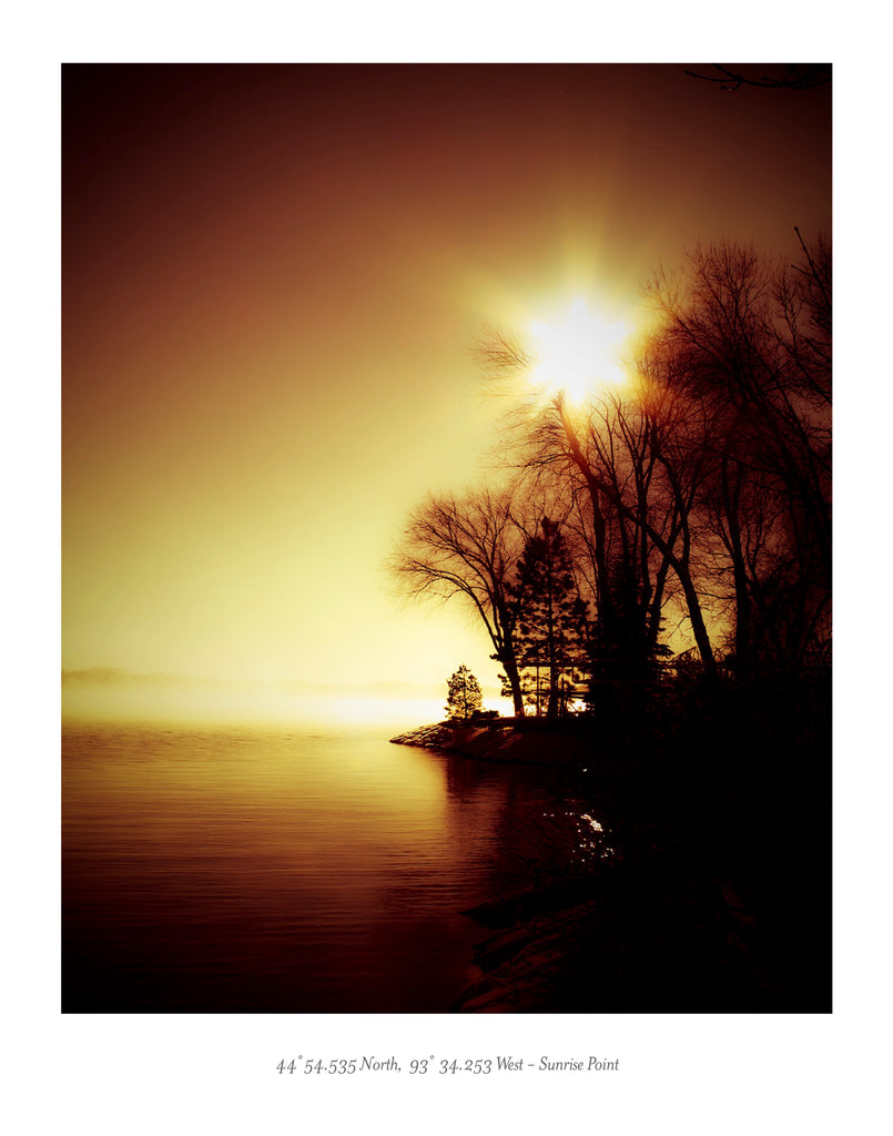 Water Series Print- Sun Star- Sunrise Point - Lake Effect