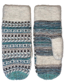 Women's Fairisle Mittens - Lake Effect