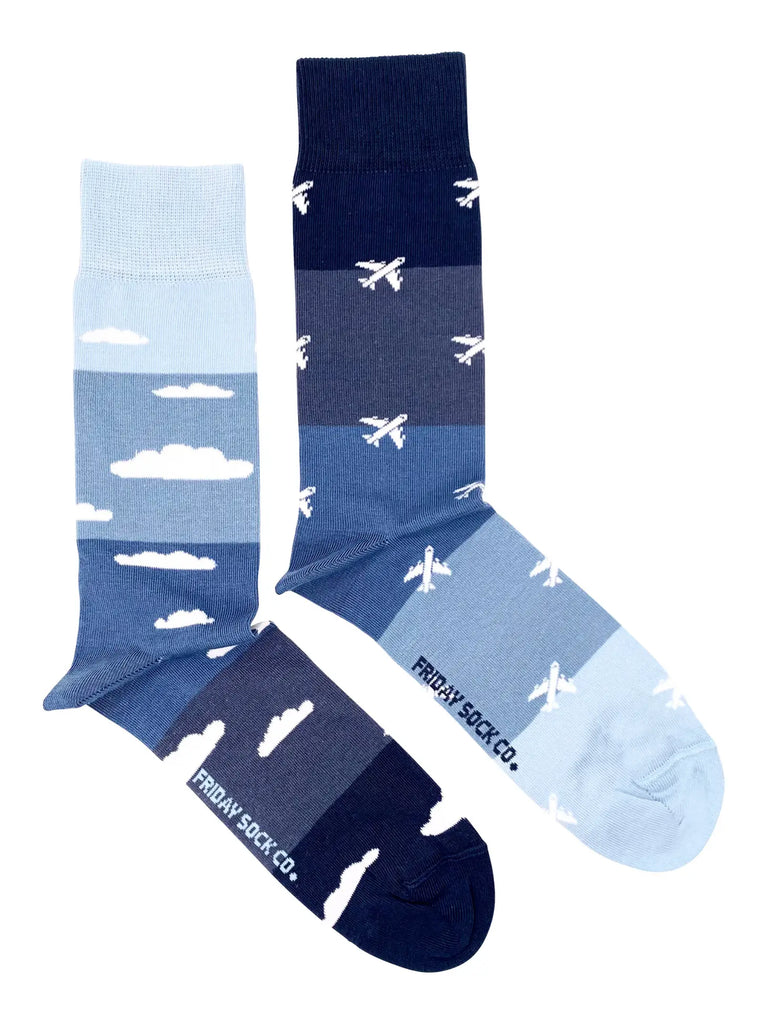 Planes & Clouds Socks - Lake Effect