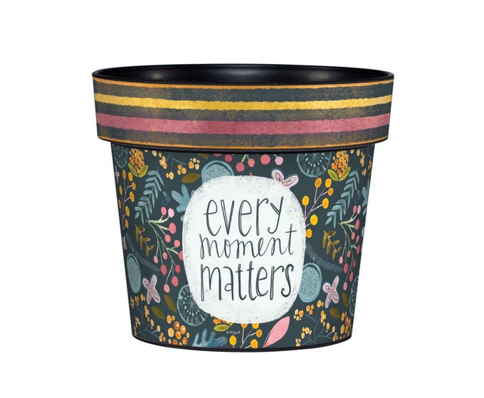 Every Moment Matters 6" Art Pot by Studio M - Lake Effect