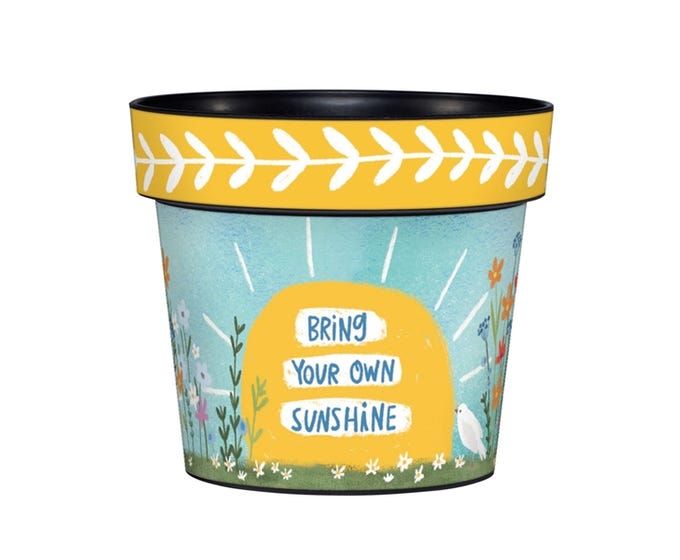 Bring Your Sunshine 6" Art Pot by Studio M - Lake Effect