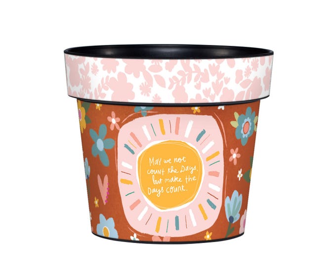 Make the Days Count 6" Art Pot by Studio M - Lake Effect
