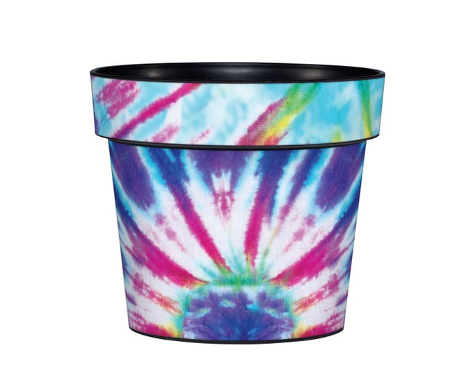 Blue Tie-Dye  6" Art Pot by Studio M - Lake Effect