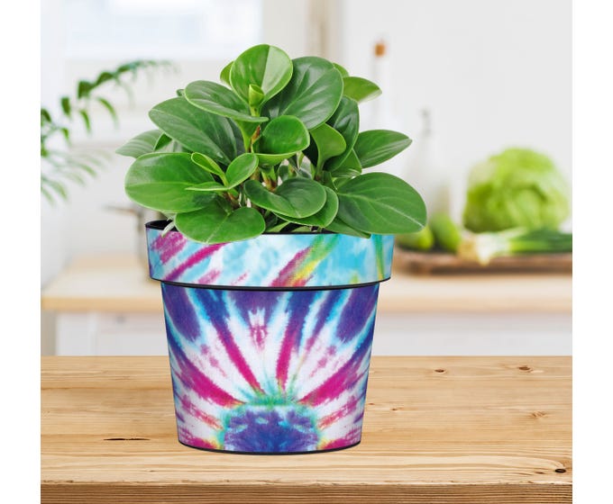 Blue Tie-Dye  6" Art Pot by Studio M - Lake Effect